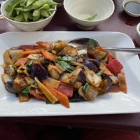 Eggplant entree  at Bistro D'Asia in Coronado