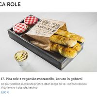 vegan pizza rolls at Hiša Pod Gradom in Ljubljana