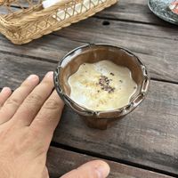 coconut coffee with cacao nibs   at Rotton 六屯 in Chatan