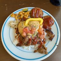 Cheese chikin over rice at Rotton 六屯 in Chatan