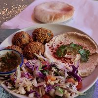 Falafel plate 😋 #Veganuary at Green Gallery in Koh Phangan