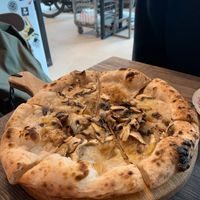 Special pizza just for today at La Piccola Nonna Pizza in Stockholm