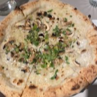 Sorry for the blurry picture   at La Piccola Nonna Pizza in Stockholm