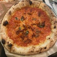 “jammin” with seitan and garlic and chilli jam  at La Piccola Nonna Pizza in Stockholm