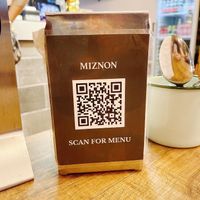 Qr code for menu at Miznon in Central Singapore