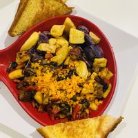 Chorizo Skillet with Violife Cheddar Cheese  at Twisted Citrus in North Canton