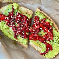 Everything Avo toast, minus the hard boiled egg  at Frutta Bowls in Miamisburg