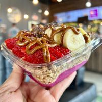 BYOB (Build your own bowl) with pitaya base at Frutta Bowls. Yum!   at Frutta Bowls in Miamisburg