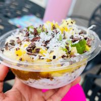 The Beachin’ Bowl (no honey) with their new coconut base🌴🥥   at Frutta Bowls in Miamisburg