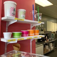 Interior- portions  at Peeboo + Beanie Gourmet Ice Cream in North Royalton