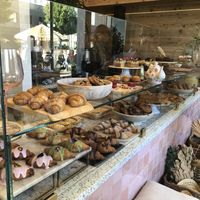 The lovely spread  at Chaumont Vegan in Beverly Hills