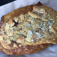 Chocolate almond croissant  at Chaumont Vegan in Beverly Hills