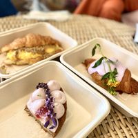 Croissants and cake  at Chaumont Vegan in Beverly Hills