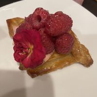 Raspberry tart. So delicious!  at Chaumont Vegan in Beverly Hills