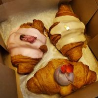 Strawberry, earl grey and ube croissants at Chaumont Vegan in Beverly Hills