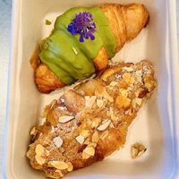 Matcha & almond croissants✨delicious!  at Chaumont Vegan in Beverly Hills