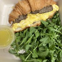 Truffle, egg, and cheese croissant   at Chaumont Vegan in Beverly Hills