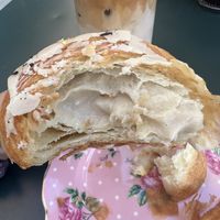 So crispy and flaky and creamy and good  at Chaumont Vegan in Beverly Hills