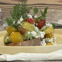 Surreptitious photo taken of neighboring order of avocado toast  at Chaumont Vegan in Beverly Hills