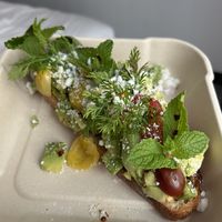 Avocado toastt  at Chaumont Vegan in Beverly Hills