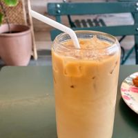 Almond Milk Vanilla Latte  at Chaumont Vegan in Beverly Hills