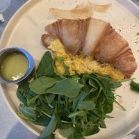 Egg and zaatar croissant  at Chaumont Vegan in Beverly Hills