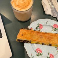 Vegan Pain Suisse and Oat Latte at Chaumont Vegan in Beverly Hills