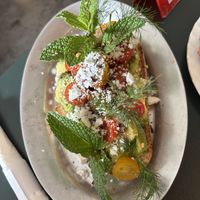 Avocado toast  at Chaumont Vegan in Beverly Hills
