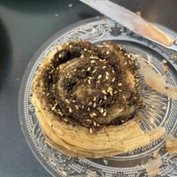 Olive, jalapeño, and cheese bun  at Chaumont Vegan in Beverly Hills