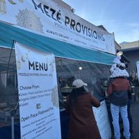 Tent at Victorian Xmas celebration   at MeZe Eatery in Grass Valley