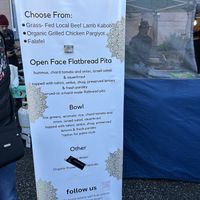 Mobile menu   at MeZe Eatery in Grass Valley