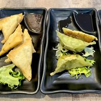 Curry Samosas, Spinach Gyozas   at Sumo Sushi in Mallorca