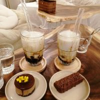 eating deserts in the upstairs loft at Rawberry in Ho Chi Minh City