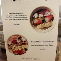 Menu  at Rawberry in Ho Chi Minh City