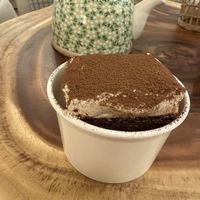 Chocolate tiramisu and a pot of teaa  at Rawberry in Ho Chi Minh City
