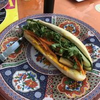 Vegan banh mi with tofu, subbing ginger carrot dressing for the Mayo. 🔥 at The Phonky Noodle in Keene