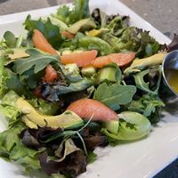 Summer salad with no goat cheese at Portage Tap House in Rangeley