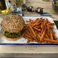 Vegan burger   at Salut in Limassol