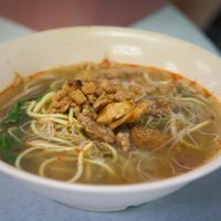 Vegan shredded pork noodles at Soo Ser Yuan in Klang