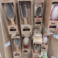 Hair brushes at Les Comptoirs de la Bio in Quiberon
