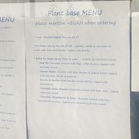 Vegan Menu!  at Aloha Ice Cream in South Lake Tahoe