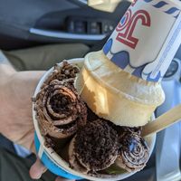 Vegan chocolate cookie monster at Aloha Ice Cream in South Lake Tahoe