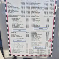Menu at Gigi's Chippy Diner in Menorca