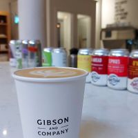 Latte and some beer available  at Gibson & Company in Collingwood