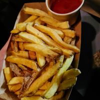 Fries with ketchup at Last Vegas in Utrecht