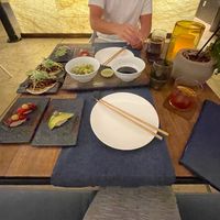 nigiri, tacos, and edamame  at Nido  in San Jose Del Cabo