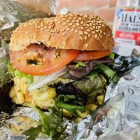 Mac and Cheese Burger  at Vodega Deli & Grocery in Staten Island