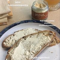 Sourdough made in store with vegan cheese and apple juice  at Zero Waste Pantry in Wrington