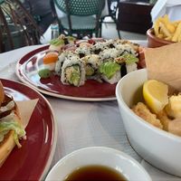 Different angle of sushi plate   at 123V Browns in London