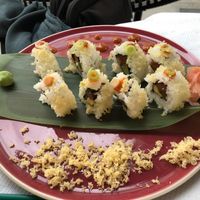 Crispy & Spicy V-Tuna Roll at 123V Browns in London